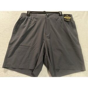 NEW Burlebo Mens Shorts 34/36 Gray 7in Inseam Printed Pocket Everyday Casual Lg